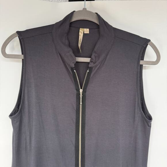 Comfy USA Cardigan Vest Womens S Gray Full Zip Soft Knit Minimalist Lagenlook - Picture 3 of 7